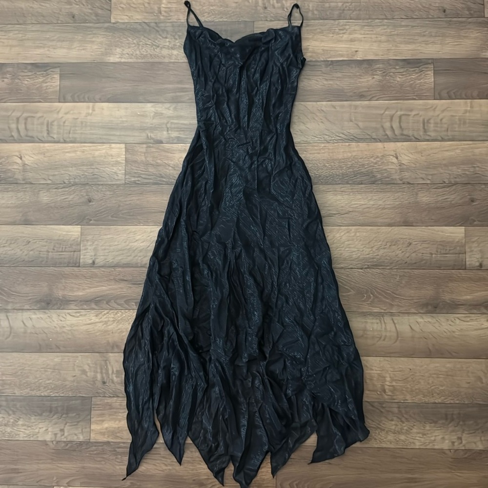 Y2K Guess Collection Size Small Sheer Glitter Dress Sharkbite Whimsigoth 90s VTG